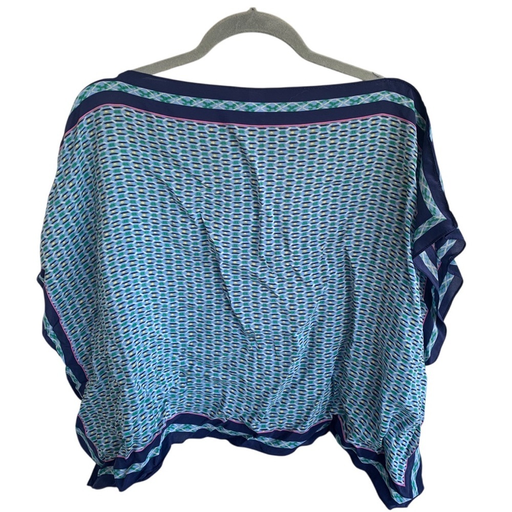 GAP Blue and Green Striped Poncho Cover Up Top Women’s Small Medium
